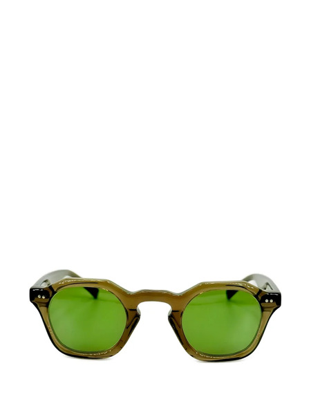  Josef Miller Milton Round-frame Sunglasses - Green 