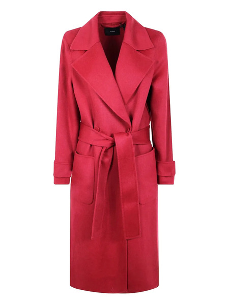  Joseph Belted Wrap Coat - Red 
