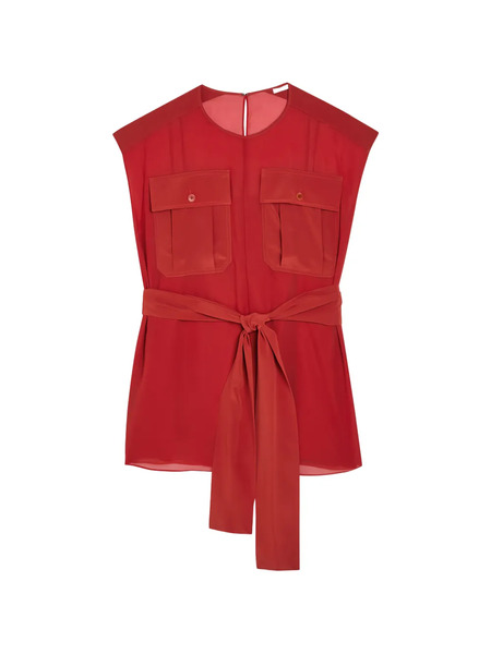  Joseph Button Patch-pocket Top - Red 
