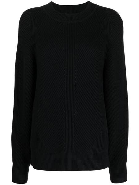  Joseph Crew-neck Knitted Sweater - Black 