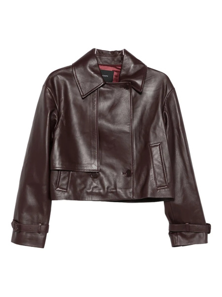  Joseph Double-breasted Leather Jacket - Red 