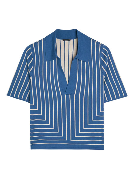  Joseph Geometric-pattern Polo Top - Blue 