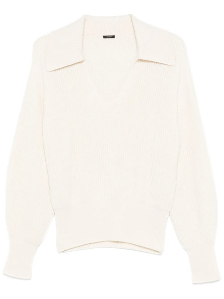  Joseph Open Neck Sweater - White 