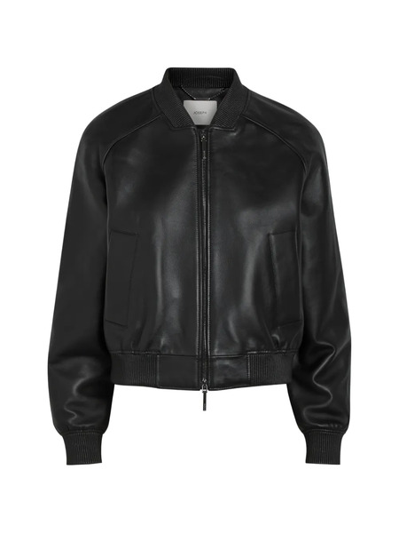  Joseph Quinn Leather Bomber Jacket - Black 