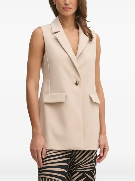  Joseph Ribkoff Button Tab Sleeveless Top - Neutrals 