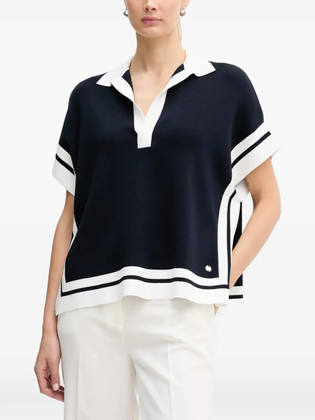  Joseph Ribkoff Collared Striped Top - Blue 