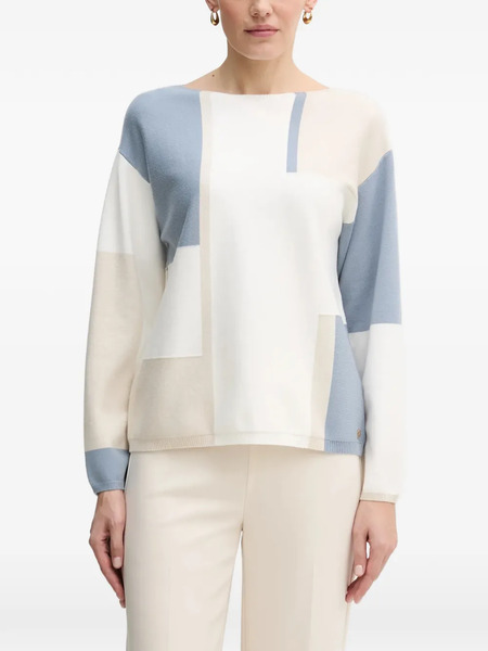  Joseph Ribkoff Colourblock Sweater - White 