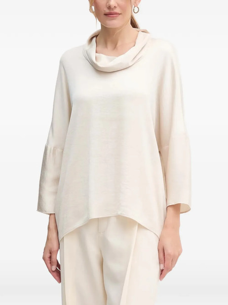  Joseph Ribkoff Cowl-neck Button Blouse - Neutrals 