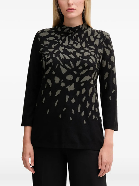  Joseph Ribkoff Patterned Sweater - Black 