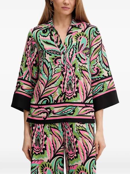  Joseph Ribkoff Patterned Three-quarter-sleeve Top - Neutrals 