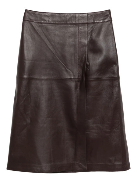  Joseph Sèvres Nappa Leather Skirt - Red 