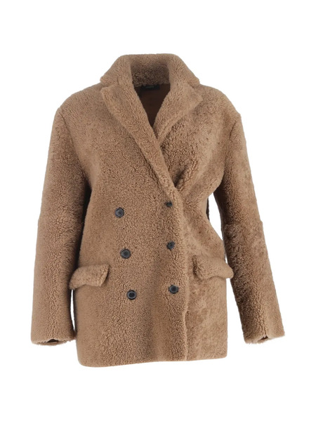  Joseph Shearling Double-breasted Coat - Brown 