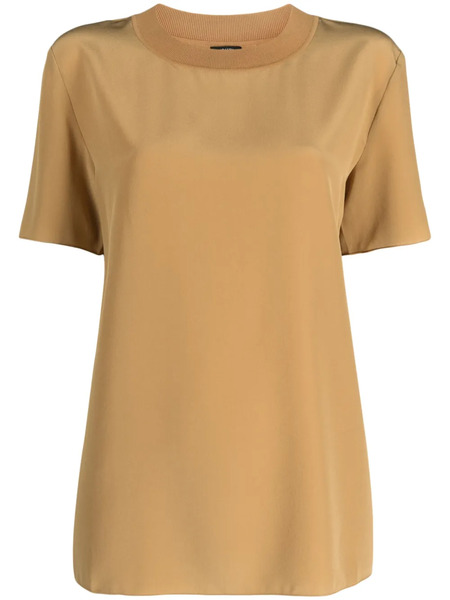 Joseph Silk-crepe T-shirt - Brown 