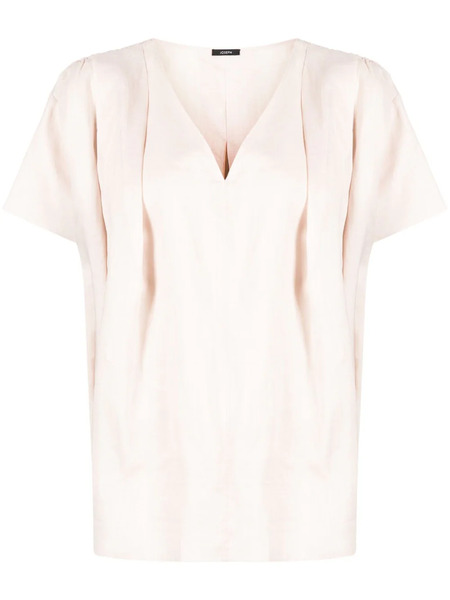  Joseph V-neck Short-sleeved Top - Neutrals 
