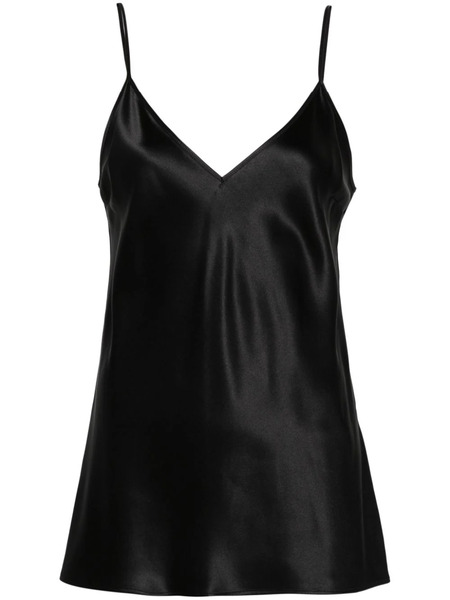  Joseph V-neck Silk Top - Black 