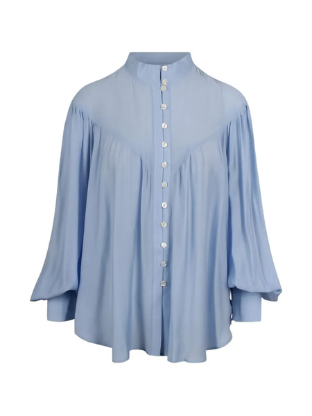  Jovonna Buttoned Blouse - Blue 