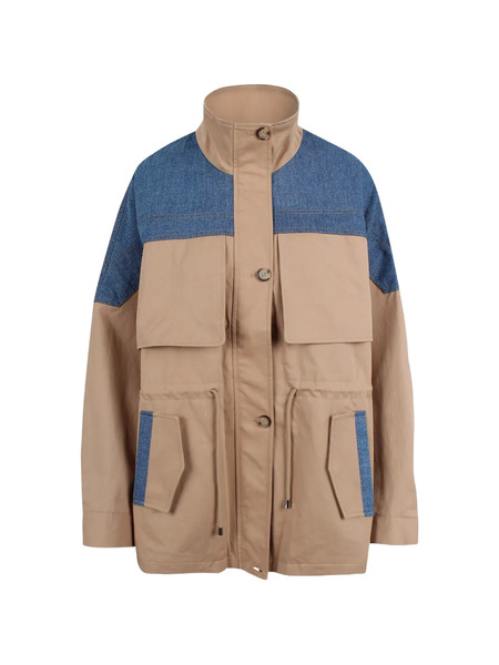  Jovonna Nano Denim Panel Jacket - Neutrals 