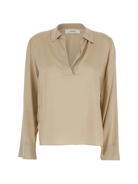  Jucca V-neck Top - Neutrals 