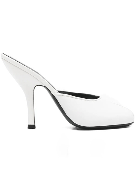  Jude Date Leather Mules - White 