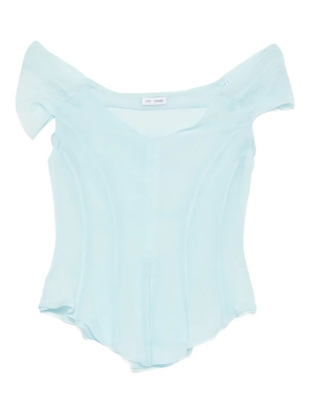 Judy Turner Off-shoulder Top - Blue 