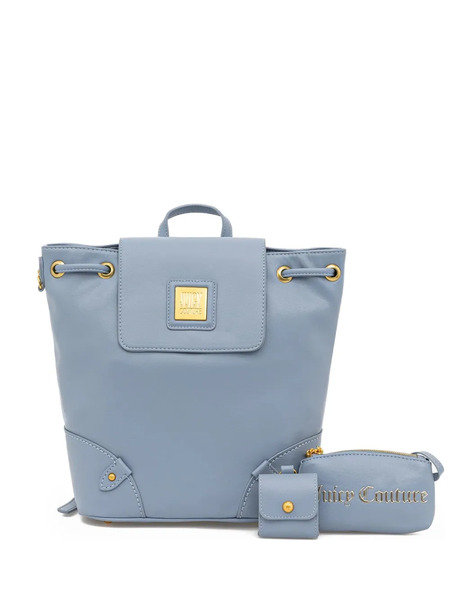  Juicy Couture Drawstring Flap Backpack - Blue 