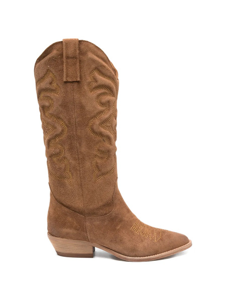  Julie Dee Embroidered Cowboy Boots - Brown 