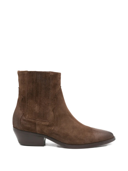  Julie Dee Panelled Ankle Boots - Brown 
