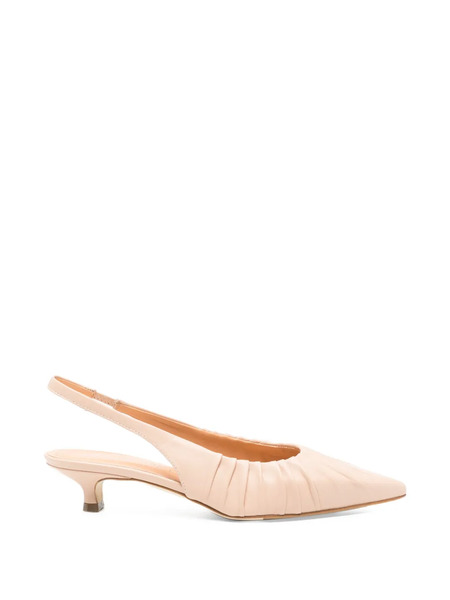  Julie Dee Ruched Heeled Pumps - Neutrals 