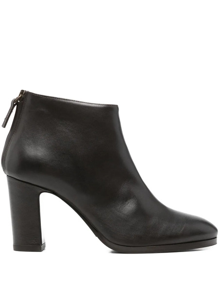  Julie Dee Zip-up Leather Ankle Boots - Brown 