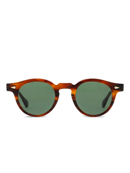  Julius Tart Optical Harold Round-frame Sunglasses - Brown 