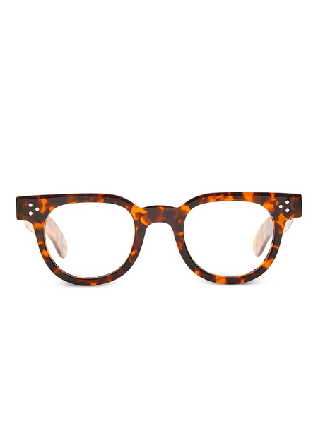  Julius Tart Optical Stud Round-frame Glasses - Brown 