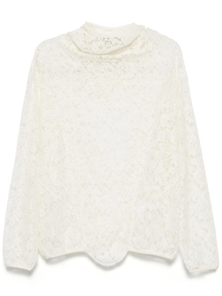  Juntae Kim Draped Lace Jumper - Neutrals 