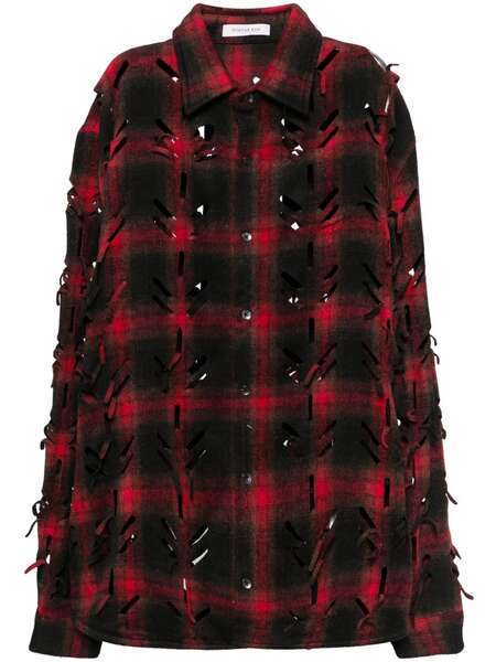  Juntae Kim Laser-slashed Shirt - Red 
