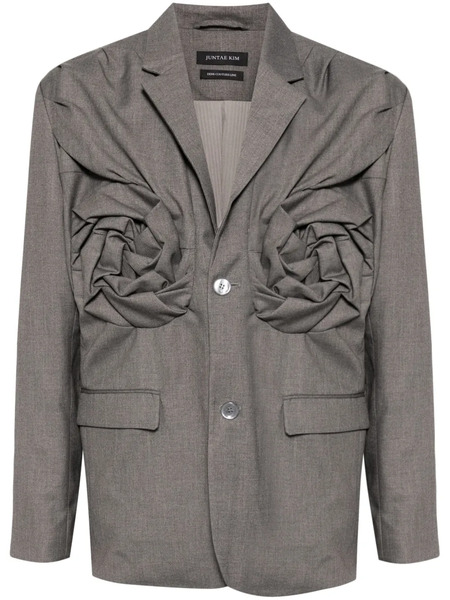  Juntae Kim Tailored Rose Blazer - Grey 