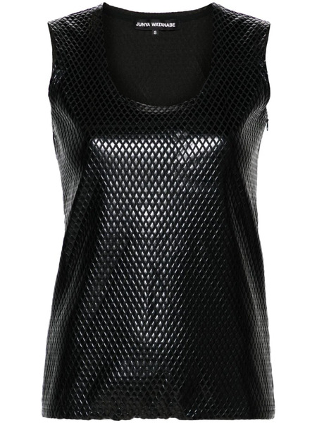  Junya Watanabe Diamond-pattern Tank Top - Black 