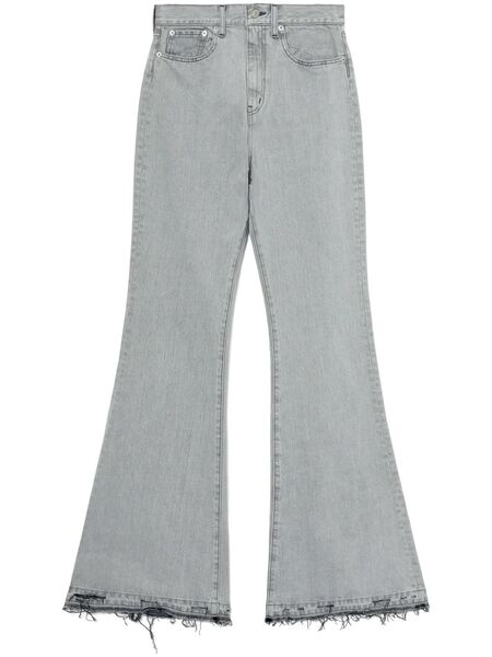  Junya Watanabe Distressed Flared Jeans - Grey 