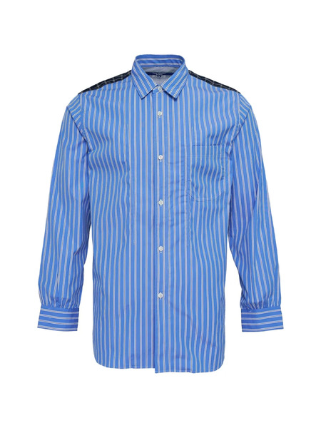  Junya Watanabe Man Check Stripe Shirt - Blue 