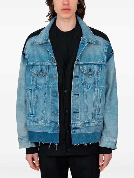  Junya Watanabe Man Denim Panelled Jacket - Blue 