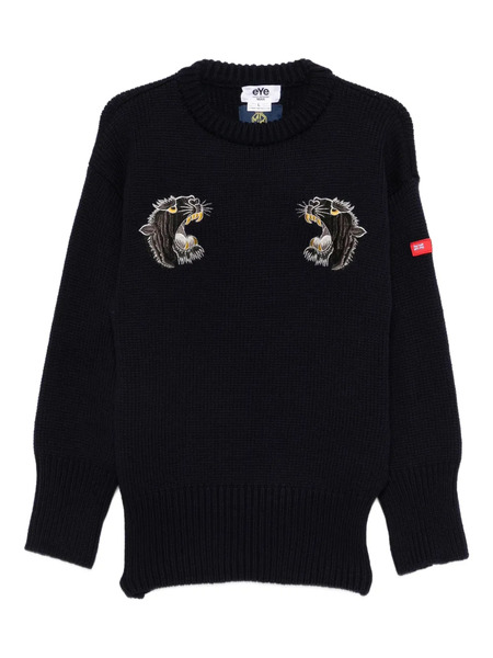  Junya Watanabe Man Embroidered Crew-neck Sweater - Blue 