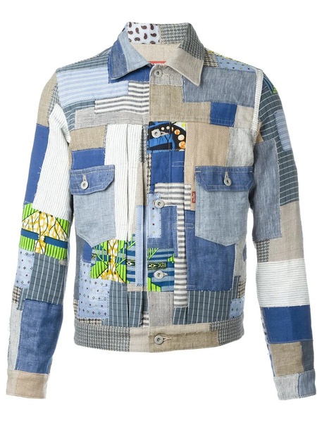  Junya Watanabe Man Patchwork Denim Jacket - Neutrals 