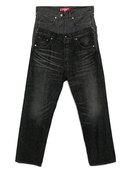  Junya Watanabe Man Patchwork Panelled Jeans - Black 