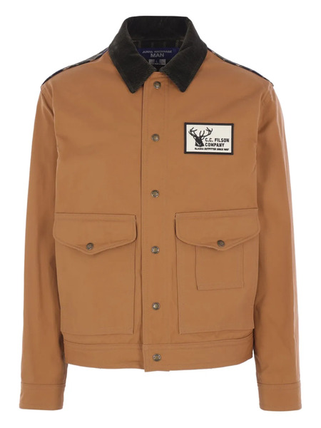  Junya Watanabe Man Plaid Panel Canvas Jacket - Brown 