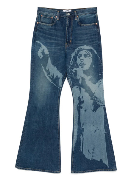  Junya Watanabe Man Printed Jeans - Blue 
