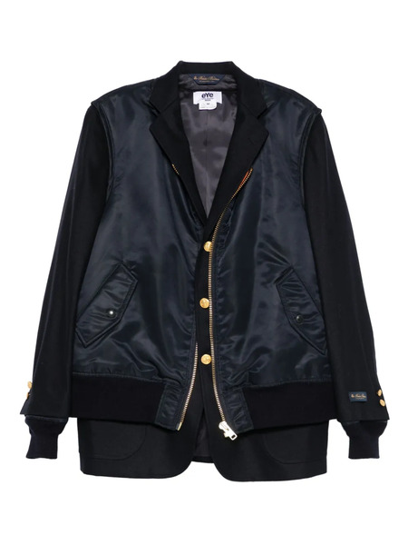  Junya Watanabe Man Satin-finish Bomber Jacket - Blue 