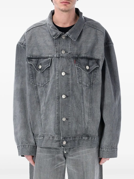  Junya Watanabe Man X Levi's Denim Trucker Jacket - Grey 