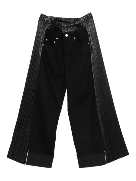  Junya Watanabe Pleated-panel Pants - Black 