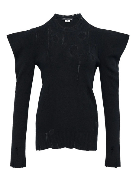  Junya Watanabe Ribbed Wool Sweater - Black 