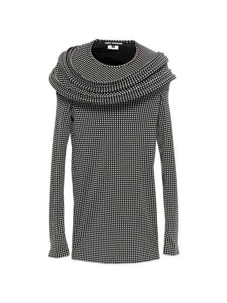 Junya Watanabe Ruffled Polka Dot Top - Black 