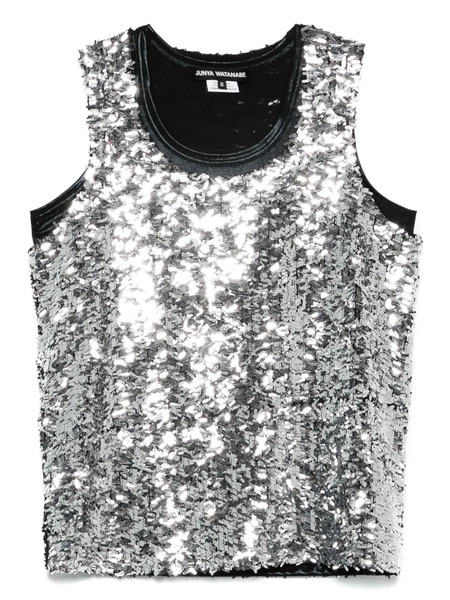  Junya Watanabe Sequin-embellished Top - Silver 