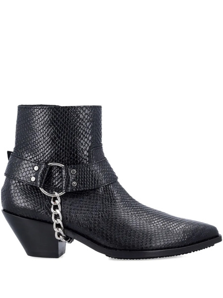  Junya Watanabe Snake-print Boots - Black 